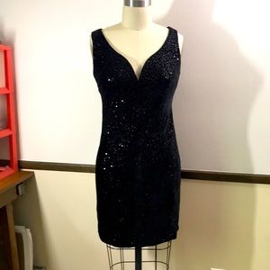 Black dress sequin